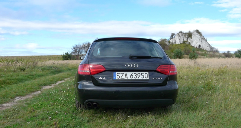 Audi A4 cena 29900 przebieg: 198000, rok produkcji 2009 z Zawiercie małe 407